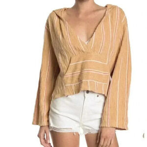 Revolve L SPACE Paradise Stripe Print Pullover Hooded Womens Swim XS NEW. 335